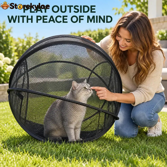 🐱🌿 Freshair Cat Haven™ – Pop-up Mesh Playpen