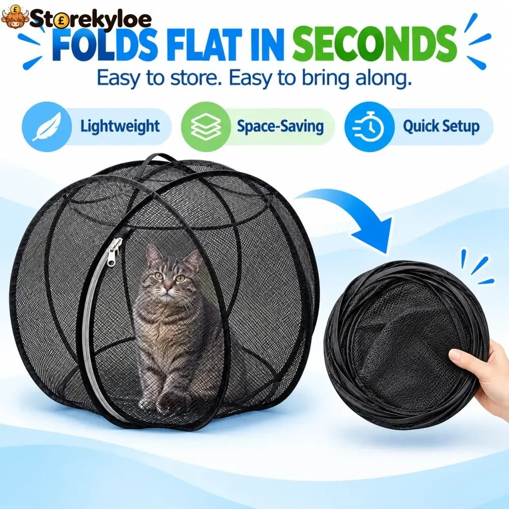 🐱🌿 Freshair Cat Haven™ – Pop-up Mesh Playpen
