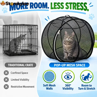 🐱🌿 Freshair Cat Haven™ – Pop-up Mesh Playpen
