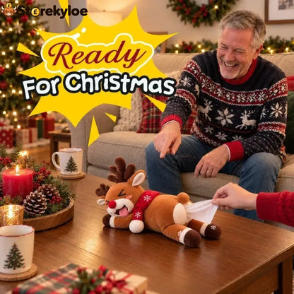 🔥HOT SALE 49% OFF 🦌 Funny Christmas Reindeer Tissue Holder – The Cheekiest Christmas Decor!