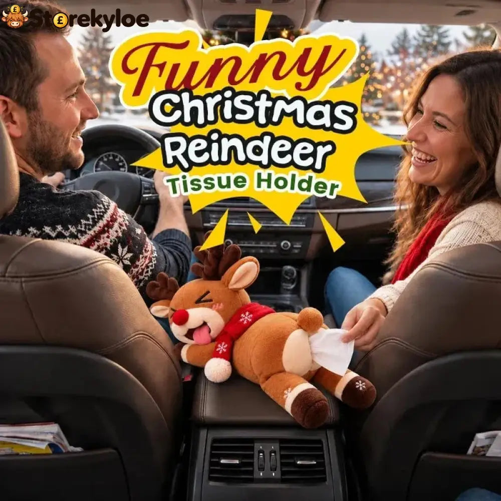 🔥HOT SALE 49% OFF 🦌 Funny Christmas Reindeer Tissue Holder – The Cheekiest Christmas Decor!