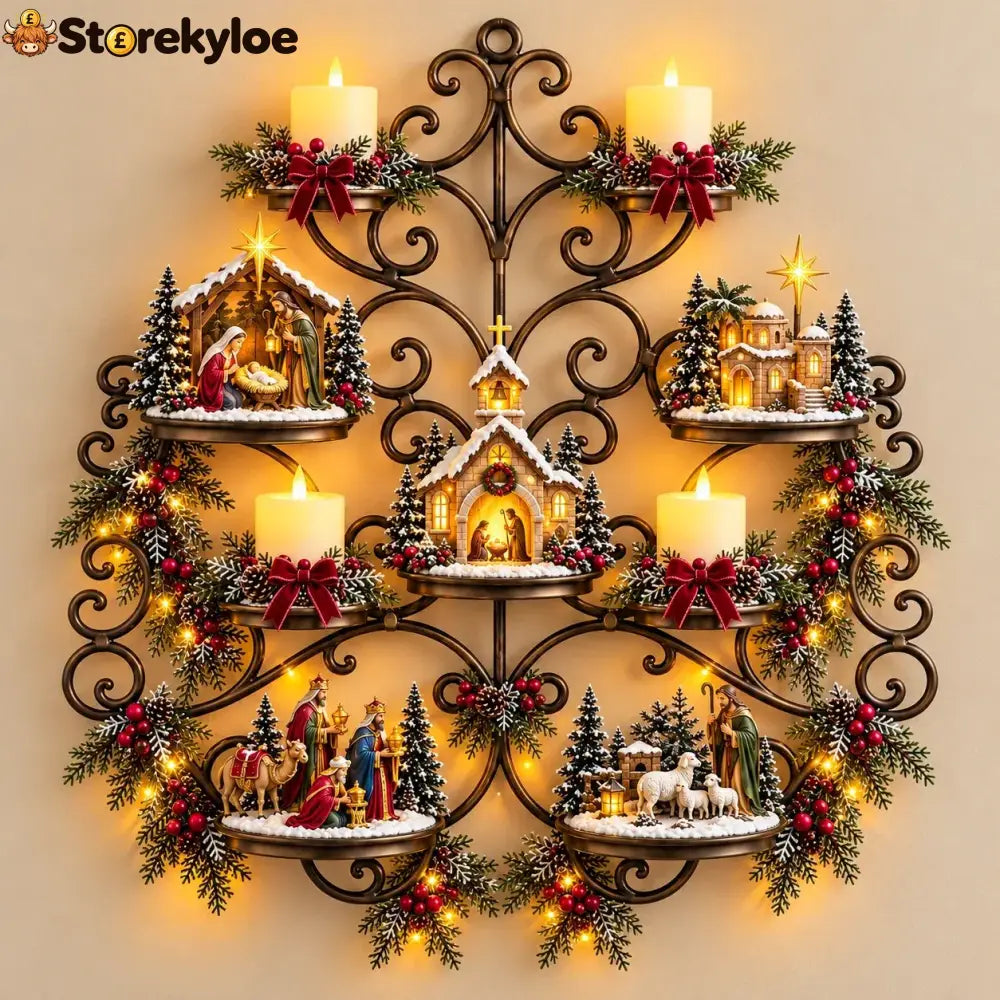 ✨ HOT SALE 49% OFF✨✝️Holy Night Nativity Village Wall Décor
