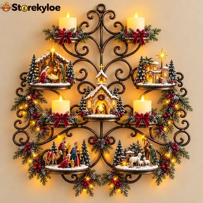 ✨ HOT SALE 49% OFF✨✝️Holy Night Nativity Village Wall Décor