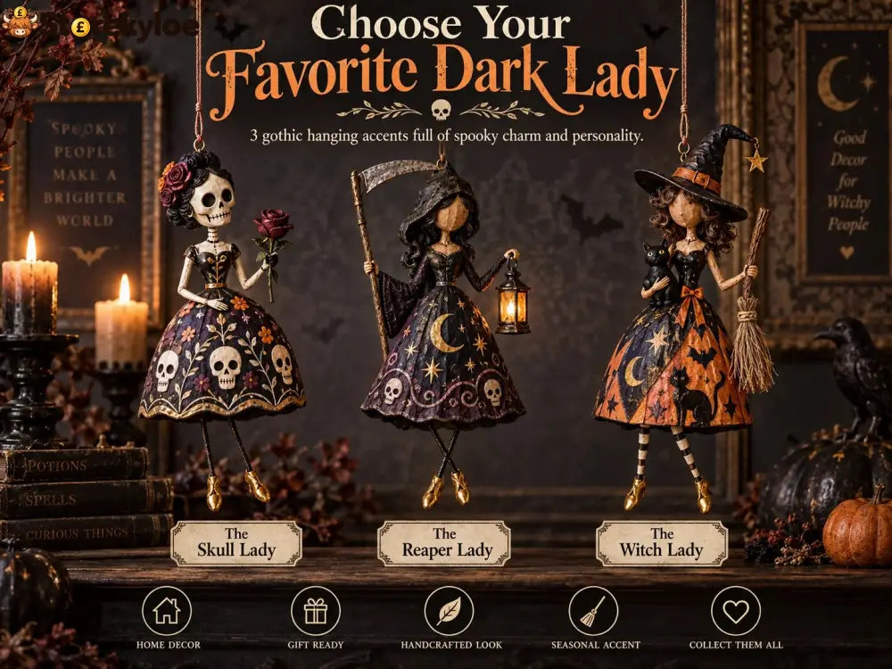 🔥HOT SALE 49% OFF🎃Midnight Ladies™ – Gothic Halloween Hanging Decor🖤