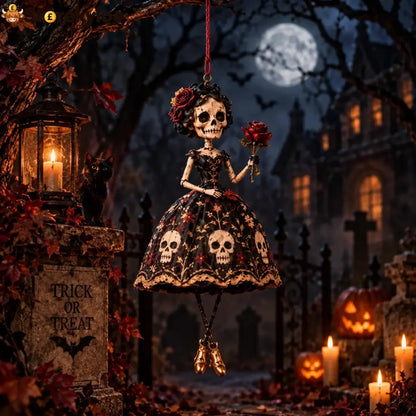 🔥HOT SALE 49% OFF🎃Midnight Ladies™ – Gothic Halloween Hanging Decor🖤 - The Skull Lady