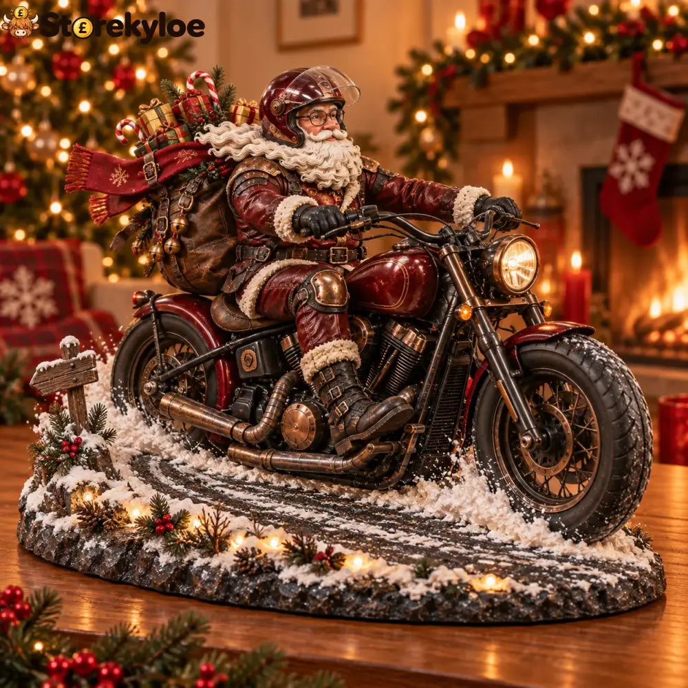 🔥hot Sale 49% Off🏍️🎅 Santa’s Ride Home – Christmas Motorcycle Keepsake Collection💨 - 🔴Burgundy Western Bobber