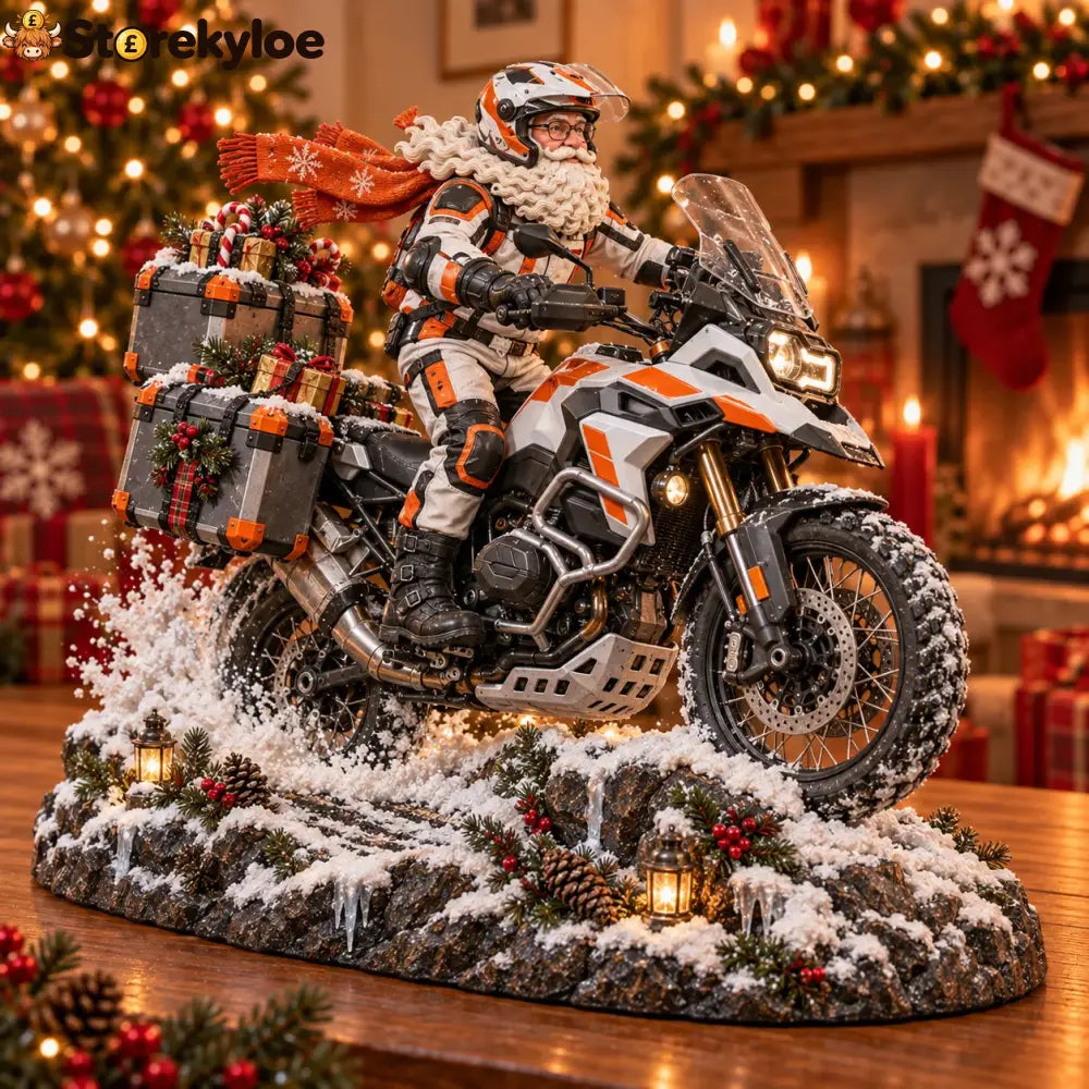 🔥hot Sale 49% Off🏍️🎅 Santa’s Ride Home – Christmas Motorcycle Keepsake Collection💨 - 🟠Snowbound Adventure Rider
