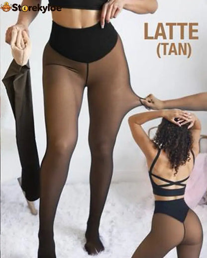💥💥HOT SALE 50% OFF!!⚡50K+ SOLD!❄️One-Seam Shaping Fleece Leggings✨✨Stay Warm.Look Snatched. 💕 - 🔥Tan / XS-S
