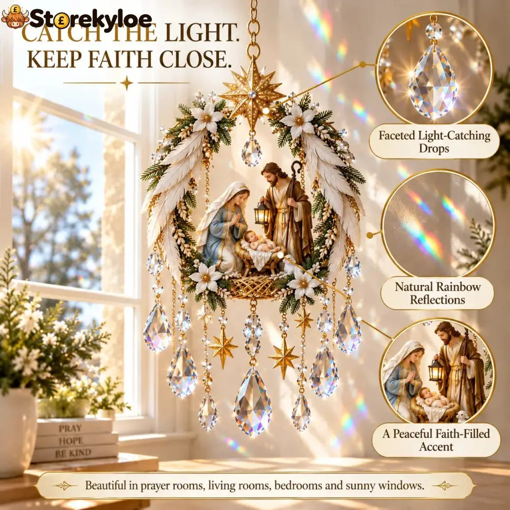 🔥HOT SALE🔥✝️ Christian Crystal Suncatcher | 5 Faith-Inspired Window Designs with Cascading Rainbow Crystals ✨ - 1