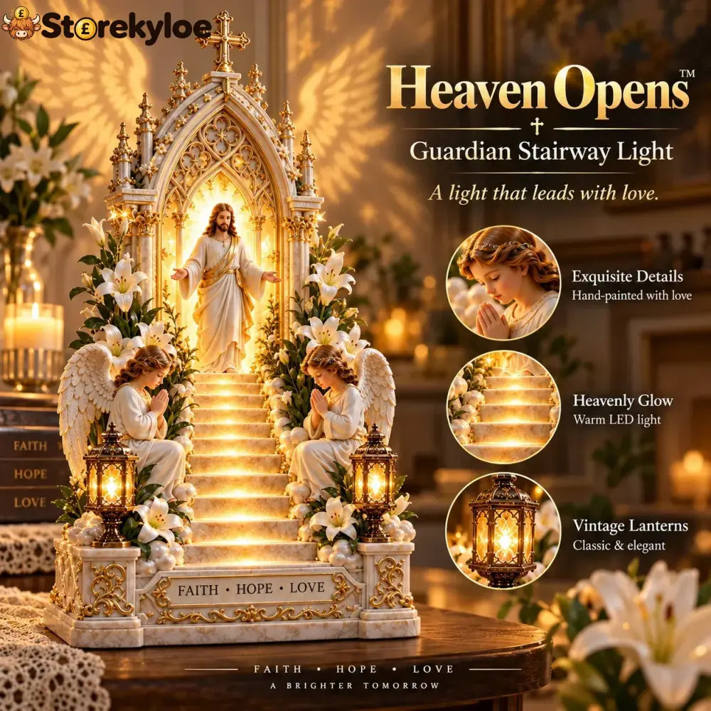 🔥hot Sale🔥✨ Heaven Opens™ – Step-by-step Illuminated Jesus Stairway | Faith Hope & Love