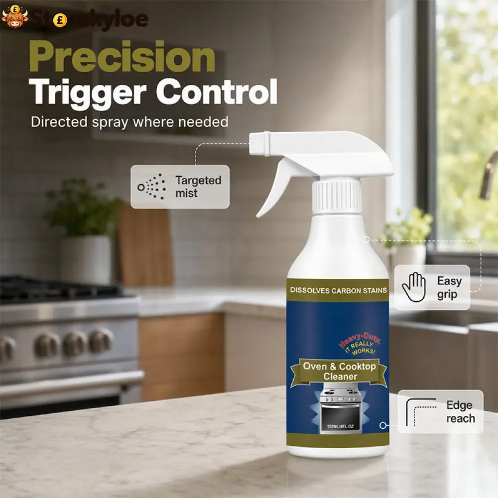 🔥Hot Sale🧽 Heavy-Duty Oven & Cooktop Cleaner Spray – Powerful Grease & Burnt-On Stain Remover ✨