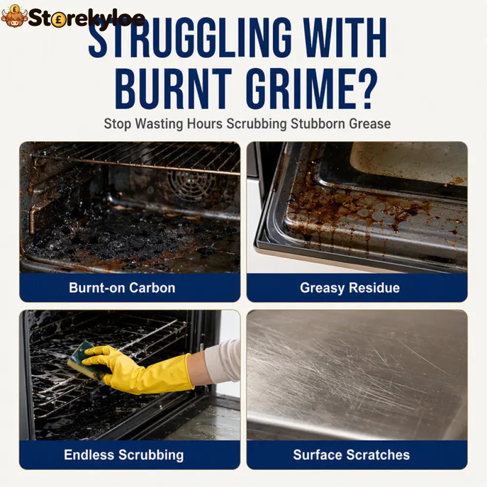 🔥Hot Sale🧽 Heavy-Duty Oven & Cooktop Cleaner Spray – Powerful Grease & Burnt-On Stain Remover ✨