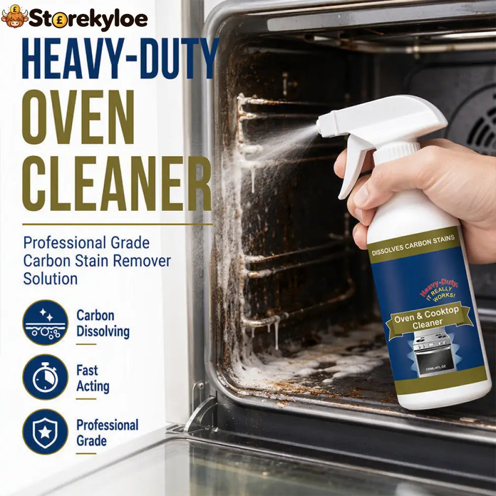 🔥Hot Sale🧽 Heavy-Duty Oven & Cooktop Cleaner Spray – Powerful Grease & Burnt-On Stain Remover ✨