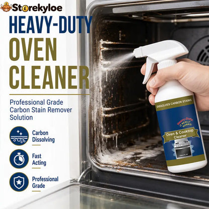 🔥Hot Sale🧽 Heavy-Duty Oven & Cooktop Cleaner Spray – Powerful Grease & Burnt-On Stain Remover ✨