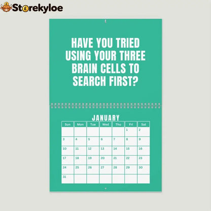 🔥 HOT SALE 🔥😂NOT TODAY!, Unfiltered Signs & Calendars - Turquoise / Wall Calendar