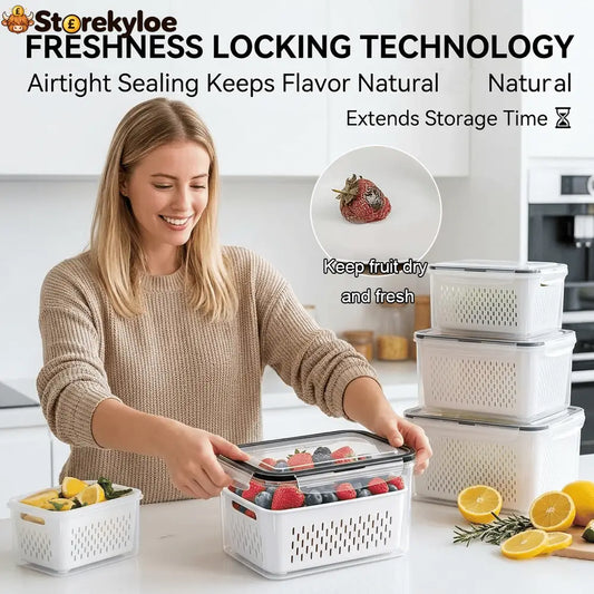 🔥🔥Hot Sale 🍓 Refrigerator Food Storage Containers – Keep Fruits Fresh