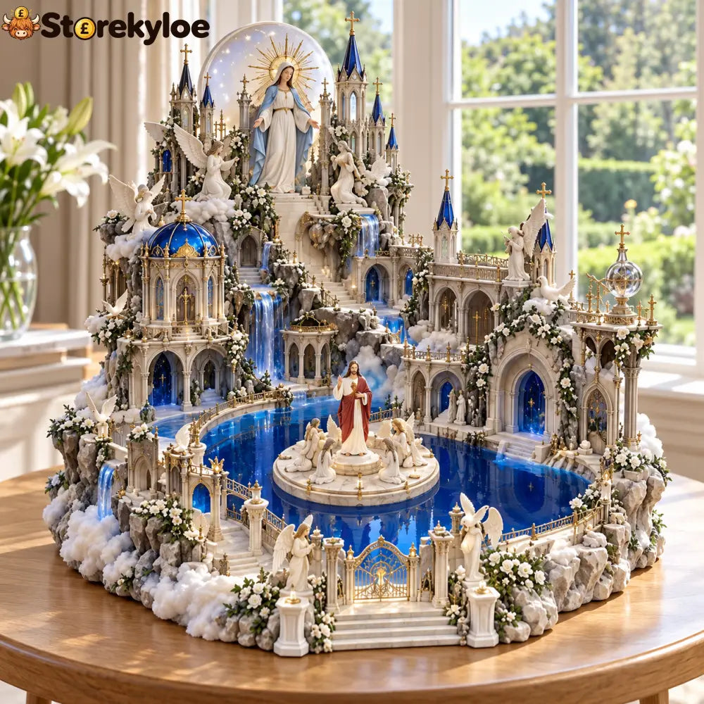 Illuminated Heavenly Castle | Religious Tabletop Décor - Heavenly Grace™ Illuminated Castle