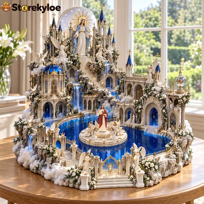 Illuminated Heavenly Castle | Religious Tabletop Décor - Heavenly Grace™ Illuminated Castle