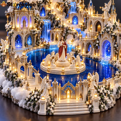 Illuminated Heavenly Castle | Religious Tabletop Décor - Heavenly Grace™ Illuminated Castle