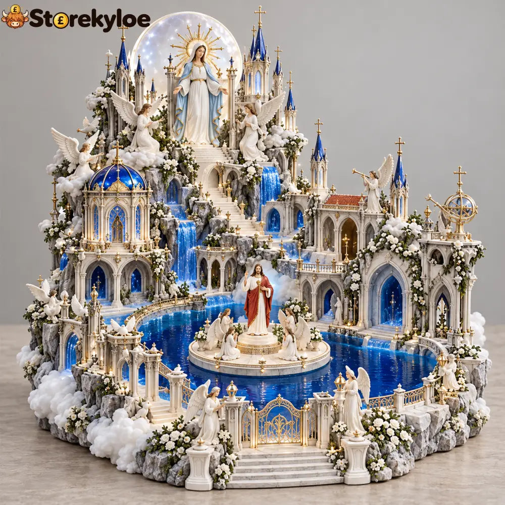Illuminated Heavenly Castle | Religious Tabletop Décor - Heavenly Grace™ Illuminated Castle