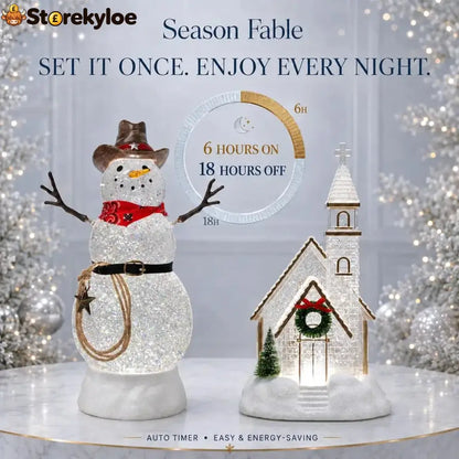 Illuminated Musical Christmas Snow Globe Lantern
