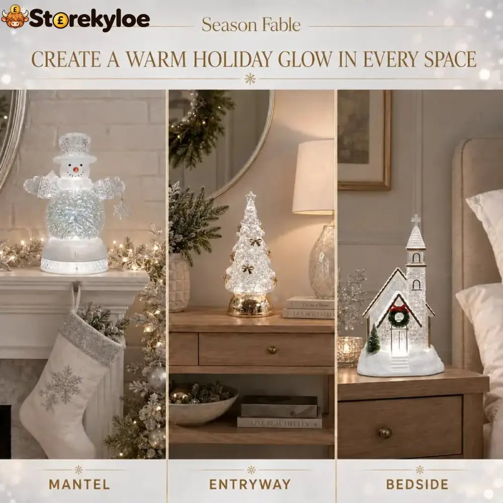 Illuminated Musical Christmas Snow Globe Lantern
