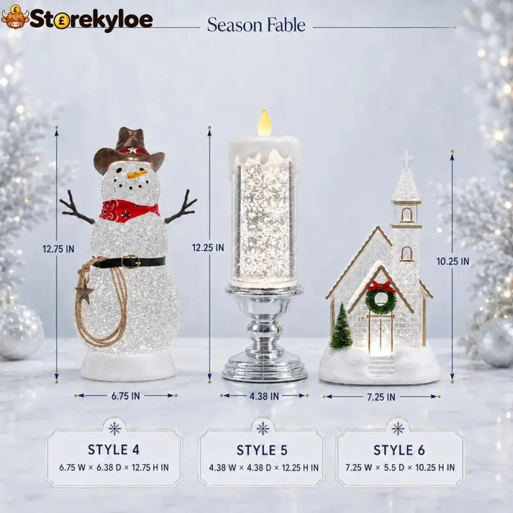 Illuminated Musical Christmas Snow Globe Lantern