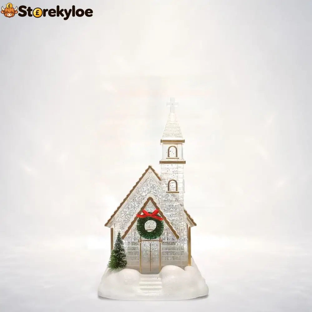 Illuminated Musical Christmas Snow Globe Lantern - CHRISTMAS CHURCH