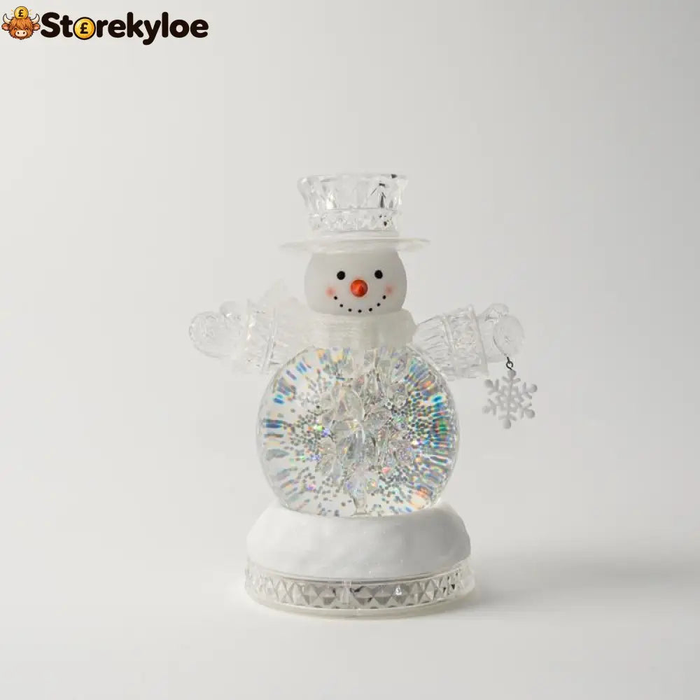 Illuminated Musical Christmas Snow Globe Lantern - ROTATING SNOWMAN