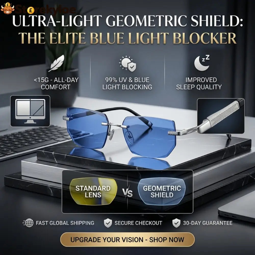🔥 Intelligent Auto-Focus Zoom Glasses👓 - Blue Light Blocking & Anti-Eye Strain Rimless Eyewear