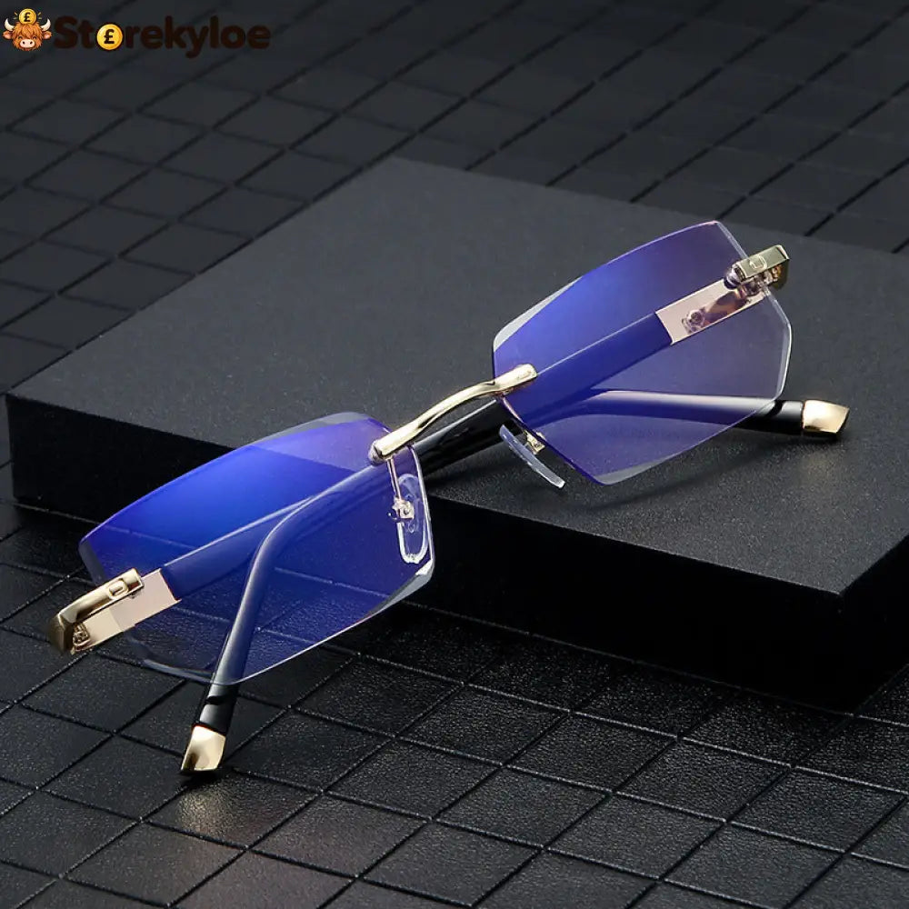 🔥 Intelligent Auto-Focus Zoom Glasses👓 - Blue Light Blocking & Anti-Eye Strain Rimless Eyewear