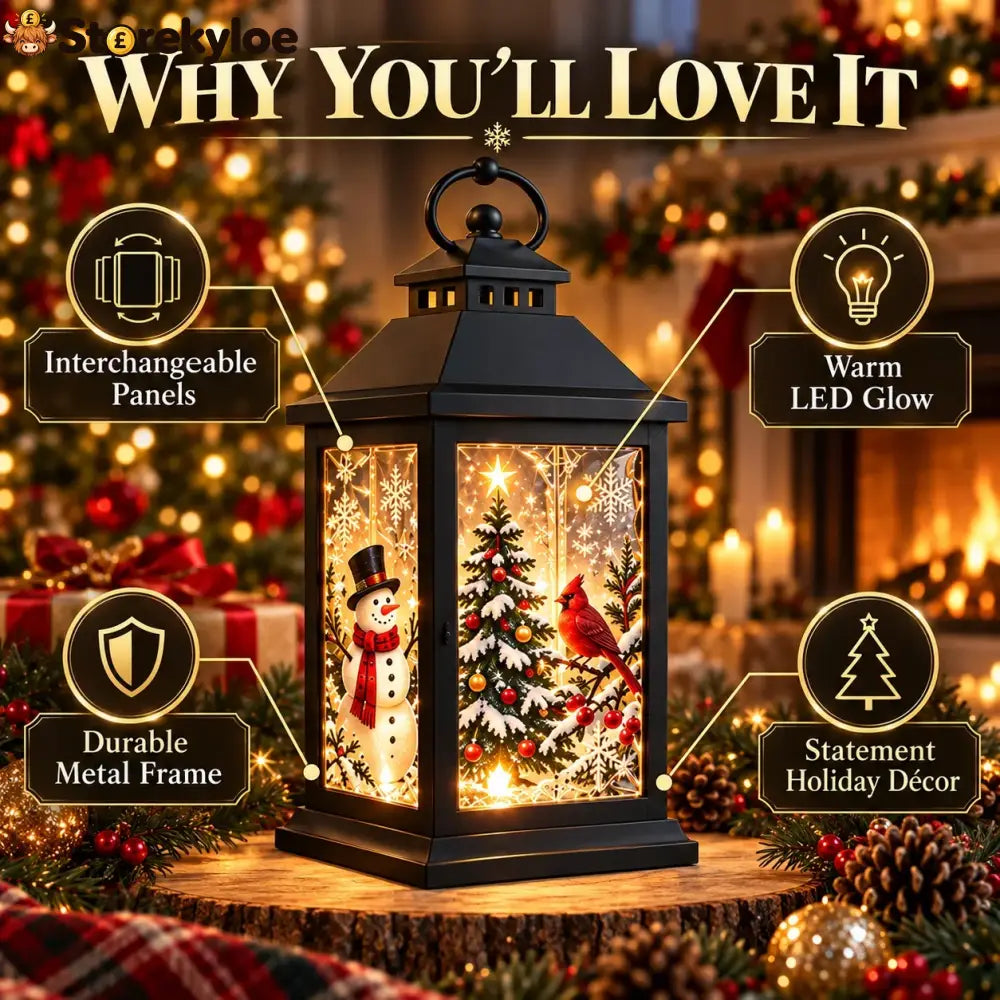 Interchangeable Crystal Lantern™ – Light-up Holiday Décor