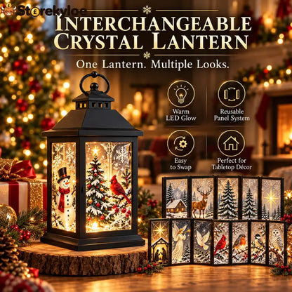 Interchangeable Crystal Lantern™ – Light-up Holiday Décor