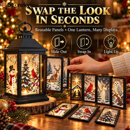 Interchangeable Crystal Lantern™ – Light-up Holiday Décor