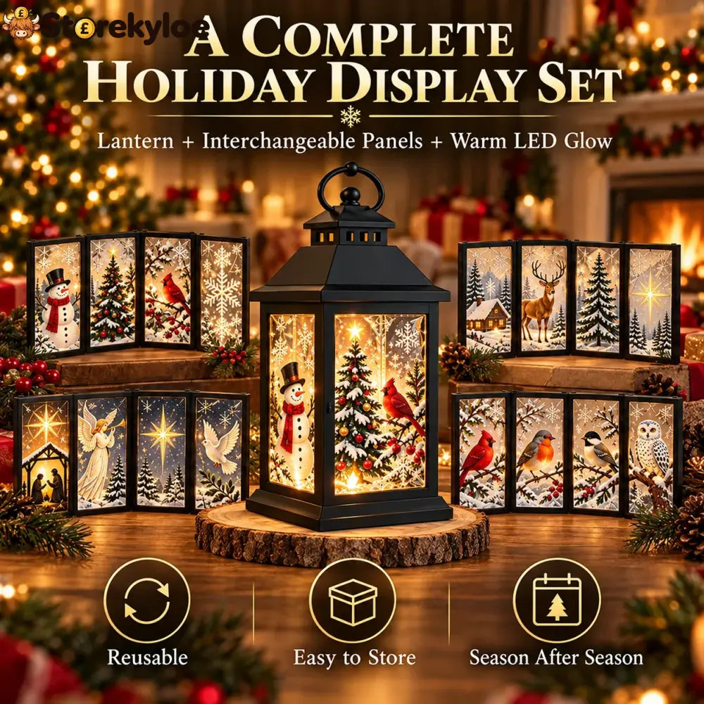 Interchangeable Crystal Lantern™ – Light-up Holiday Décor