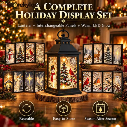 Interchangeable Crystal Lantern™ – Light-up Holiday Décor