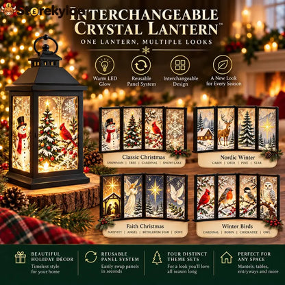 Interchangeable Crystal Lantern™ – Light-up Holiday Décor