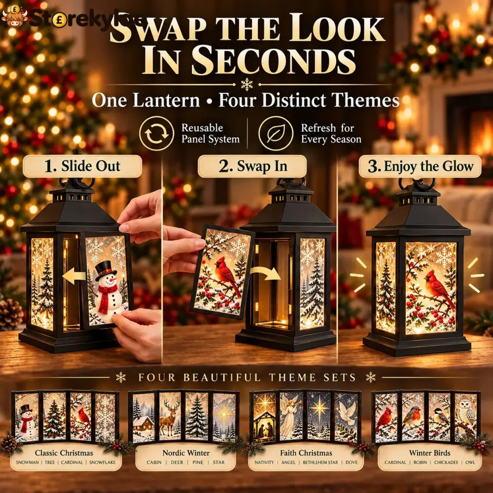 Interchangeable Crystal Lantern™ – Light-up Holiday Décor