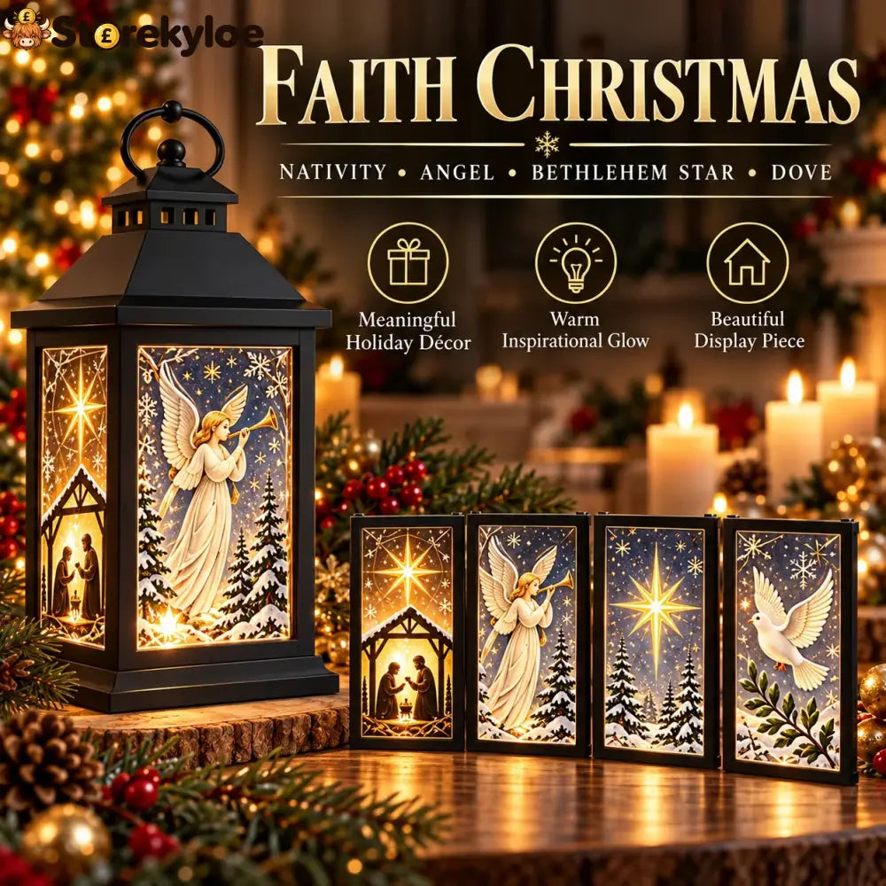 Interchangeable Crystal Lantern™ – Light-up Holiday Décor - 🕊️ Faith Christmas
