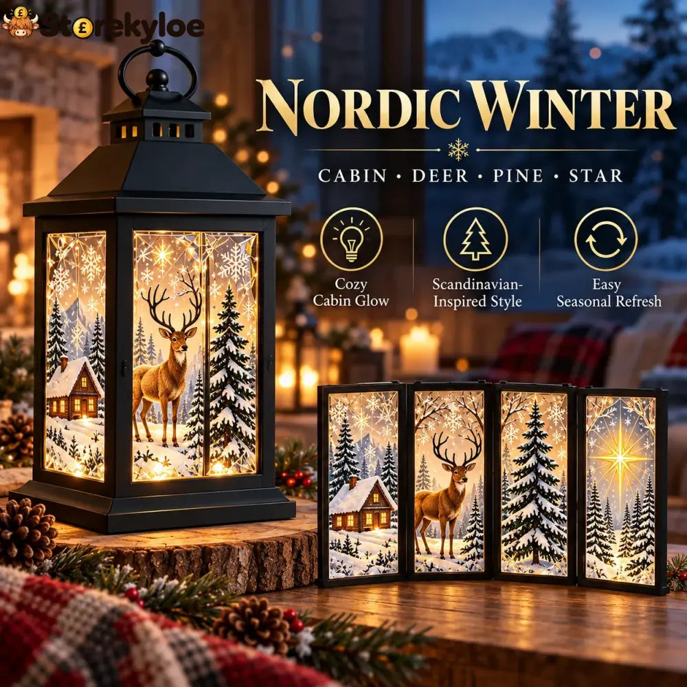 Interchangeable Crystal Lantern™ – Light-up Holiday Décor - 🏔️ Nordic Winter