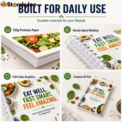 📖🥗 Intermittent Fasting Guide for Beginners – 14-Day Starter Plan with 40+ Recipes - White