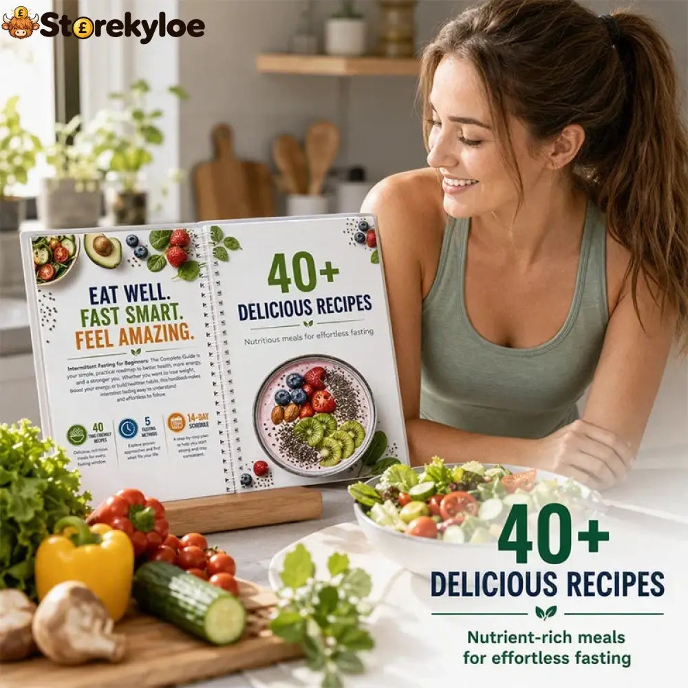 📖🥗 Intermittent Fasting Guide for Beginners – 14-Day Starter Plan with 40+ Recipes - White