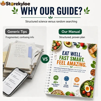 📖🥗 Intermittent Fasting Guide for Beginners – 14-Day Starter Plan with 40+ Recipes - White