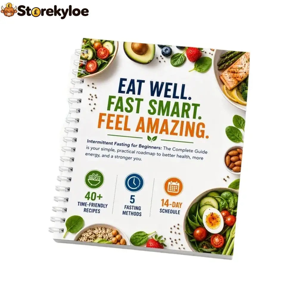 📖🥗 Intermittent Fasting Guide for Beginners – 14-Day Starter Plan with 40+ Recipes - White