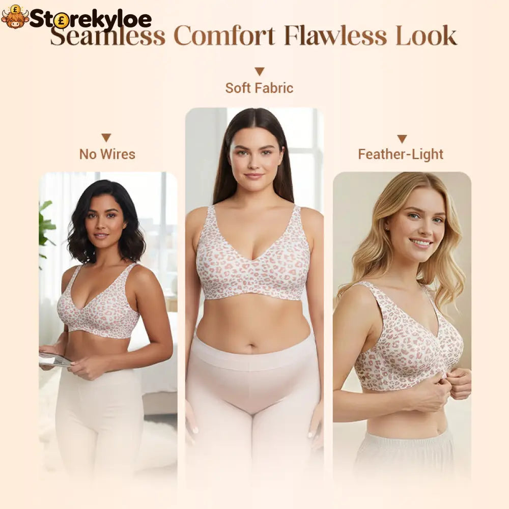 🌸💕 Jelly Wireless Womens Comfortable Wireless Bras Push Up Bralettes Seamless Tshirts Bras Deep V Everyday Bras