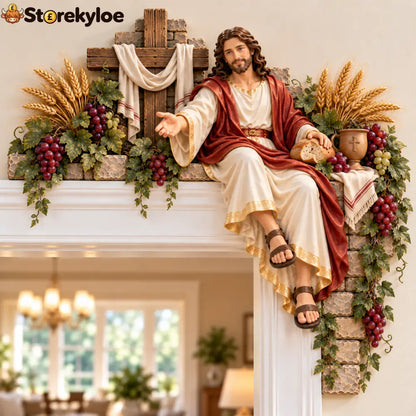 ✝️✨ Jesus at the Doorway – Faith-Inspired Corner Decor Collection - 🍇 Bread of Blessing