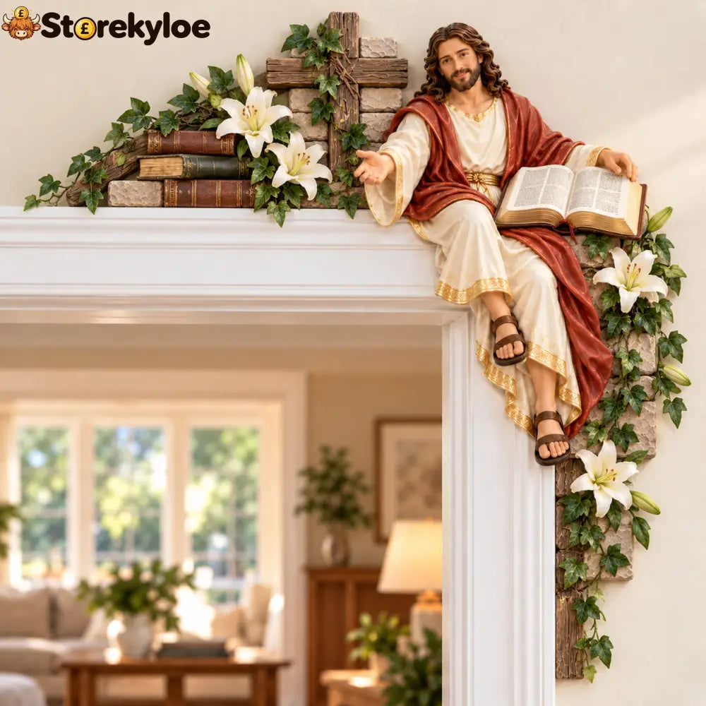 ✝️✨ Jesus at the Doorway – Faith-Inspired Corner Decor Collection - 📖 Word at Your Door
