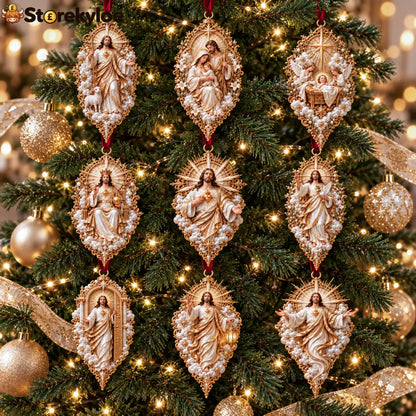 🎄✝️ Jesus Christmas Ornament Collection – 9 Sacred Faith Keepsakes