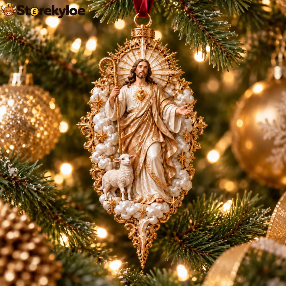 🎄✝️ Jesus Christmas Ornament Collection – 9 Sacred Faith Keepsakes - Good Shepherd