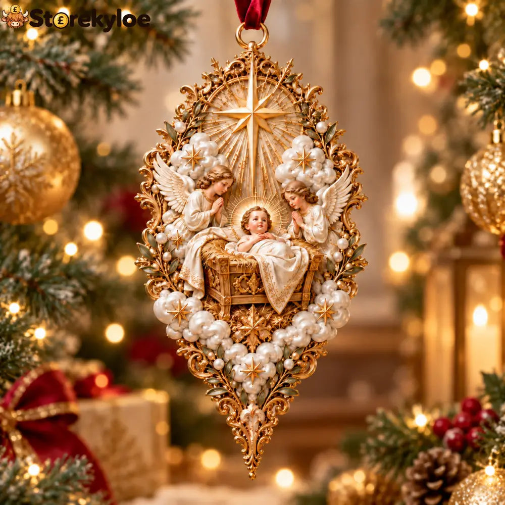 🎄✝️ Jesus Christmas Ornament Collection – 9 Sacred Faith Keepsakes - Holy Child